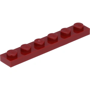 Lego® 1x6 plaque 3666 - 1 pièce rouge foncé