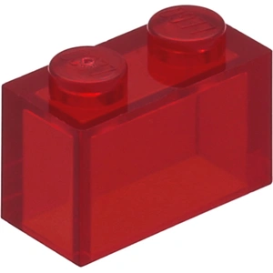Lego® brique 1x2 3065 - 10 pièces transparent rougeVendu parkaufland