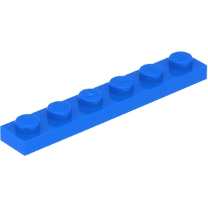 Lego® 1x6 plaque 3666 - 50 pièces bleu pas cher