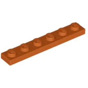 Lego® 1x6 plaque 3666 - 50 pièces orange foncé pas cher