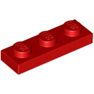 Lego® 1x3 plaque 3623 - 1 pièce rouge pas cher