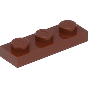 Lego® 1x3 plaque 3623 - 1 pièce rouge-brun pas cher