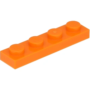 Lego® plaque 1x4 3710 - 250 pièces orange pas cher