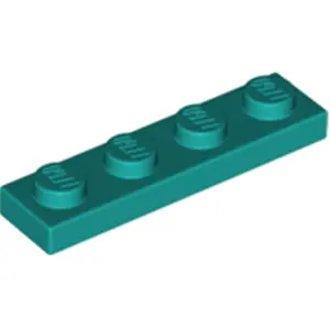 Lego® 1x4 plaque 3710 - 50 pièces turquoise foncé pas cher