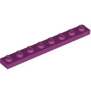 Lego® 1x8 plaque 3460 - 10 pièces magenta pas cher