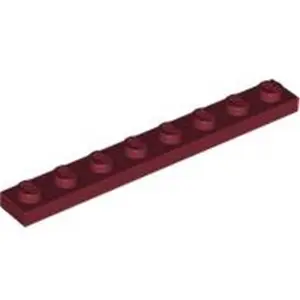 Lego® 1x8 plaque 3460 - 10 pièces rouge foncé pas cher