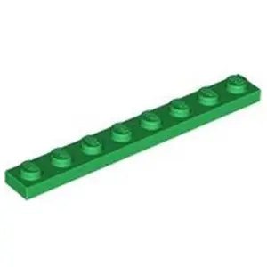 Lego® 1x8 plaque 3460 - 10 pièces vert pas cher