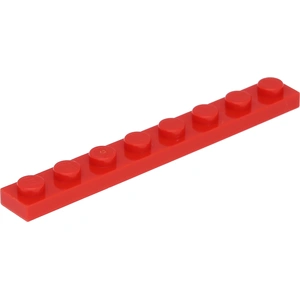 Lego® 1x8 Board 3460 - 100 pièces Rouge pas cher