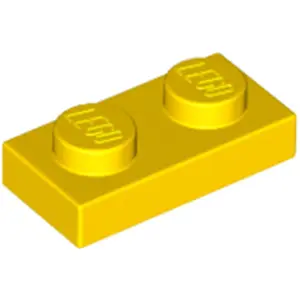 Lego® 10x 1x2 Platten 3023 - Plaque Gelb - Jaune