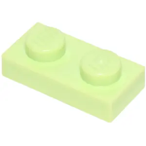 Lego® 10x 1x2 Platten 3023 - Plate Gelbgrün - Yellowish Green (vert ja...