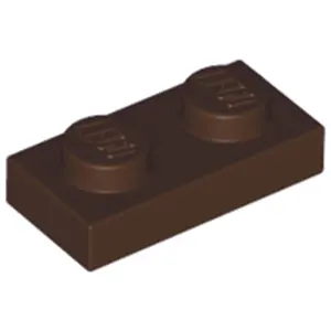 Lego® 10x 1x2 assiettes 3023 - Assiette Dunkelbraun - Marron foncé pas cher