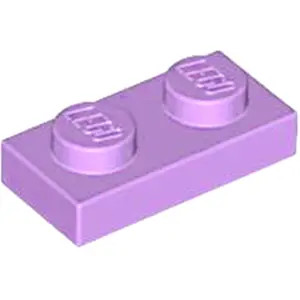 Lego® 100x 1x2 assiettes 3023 - Assiette Medium Lavender - Medium Lave... pas cher