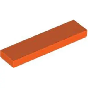 Lego® 50 pièces 2431 carreaux Tiles 1x4 Part Basic Panel 50 Rotorange pas cher