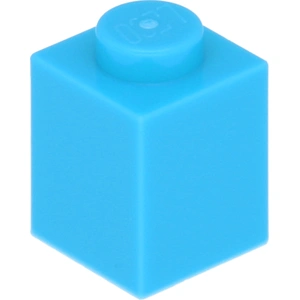 Lego® 50 pièces 3005 brique 1x1 partie briques de base 50 bleu azur mo... pas cher