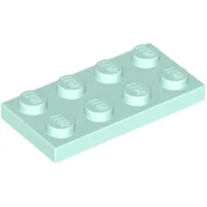 Lego® 10 pièces 3020 Plaques 2x4 Part Basic 10 Clair Aqua pas cher