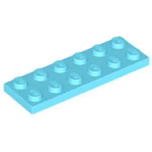 Lego® 2x6 plaque 3795 - 1 pièce bleu azur moyen