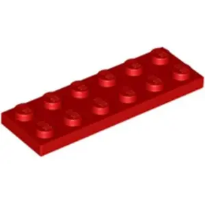 Lego® 2x6 plaque 3795 - 100 pièces rouge pas cher