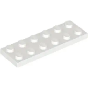 Lego® 2x6 plaque 3795 - 100 pièces blanc pas cher