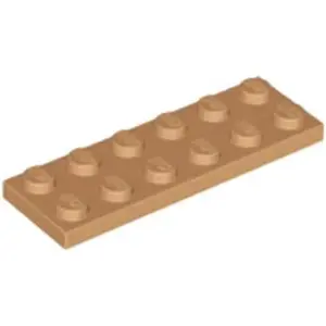 Lego® 2x6 plaque 3795 - 100 pièces Nougat moyen pas cher