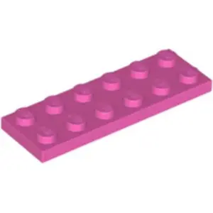 Lego® 2x6 plaque 3795 - 10 pièces rose foncé pas cher