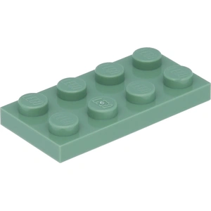 Lego® 50 pièces 3020 Plaques 2x4 Part Basic 50 Vert sable pas cher