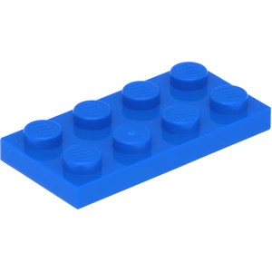 Lego® 50 pièces 3020 Plaques 2x4 Part Basic 50 Bleu pas cher