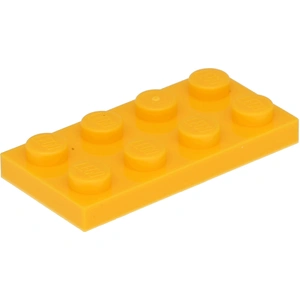 Lego® 250 pièces 3020 Plaques 2x4 Part Basic 250 Orange clair pas cher