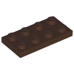 Lego® 250 pièces 3020 Plaques 2x4 Part Basic 250 Marron foncé pas cher