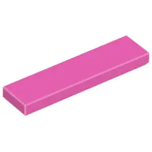 Lego® 50 pièces 2431 carreaux Tiles 1x4 Part Basic Panel 50 Dark Pink pas cher