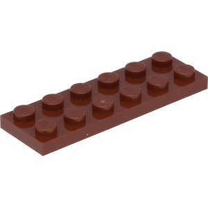 Lego® 2x6 plaque 3795 - 50 pièces rouge-brun pas cher