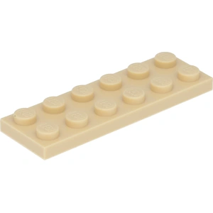 Lego® 2x6 plaque 3795 - 50 pièces beige pas cher