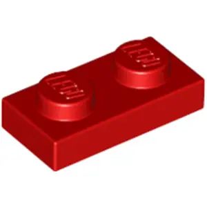Lego® 1x 1x2 Platten 3023 - Plaque Rot - Rouge