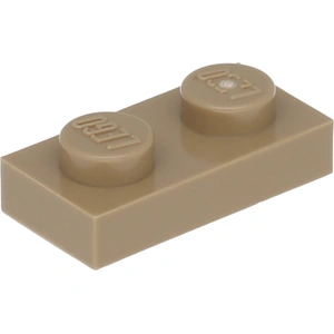 Lego® 50x 1x2 plaques 3023 - Plaque beige foncé - Dark Tan