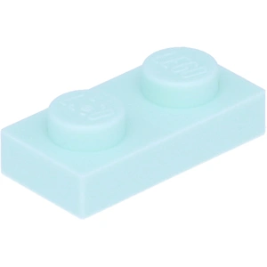 Lego® 50x 1x2 assiettes 3023 - Assiette Light Aqua - Light Aqua pas cher