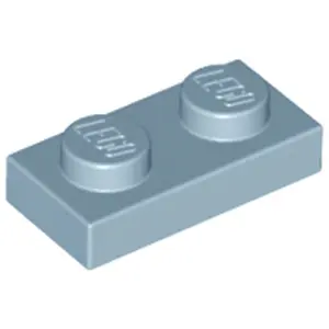 Lego® 50x 1x2 plaques 3023 - Plate Sand Blue - Bleu sable