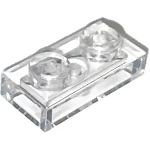 Lego® 50x 1x2 plaques 3023 - Plate Trans - Transparent - Trans-Clear pas cher