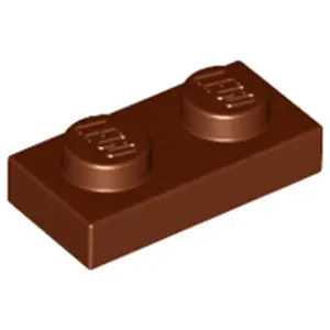 Lego® 50x 1x2 plaques 3023 - Plate Rotbraun - Reddish Brown