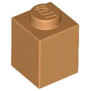 Lego® 10 pièces 3005 Brick 1x1 Part Basic Bricks 10 Moyen Nougat