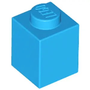 Lego® 10 pièces 3005 brique 1x1 partie briques de base 10 bleu azur fo...