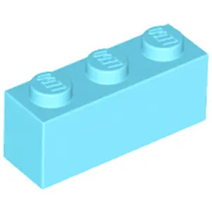 Lego® 50 pièces 3622 brique 1x3 partie briques de base 50 bleu azur mo... pas cher