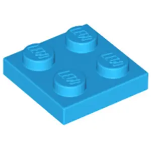 Lego® 2x2 plaques 3020 - 50 pièces bleu azur foncéVendu parkaufland
