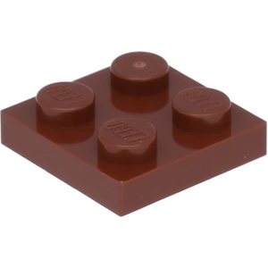 Lego® 2x2 plaques 3022 - 250 pièces rouge-brun pas cher