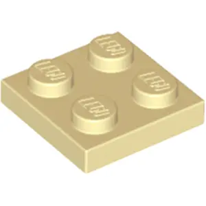 Lego® 2x2 panneaux 3022 - 1 pièce beige
