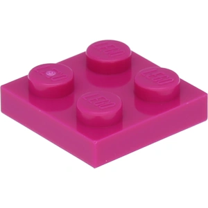 Lego® 2x2 plaques 3022 - 10 pièces magenta