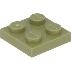 Lego® 2x2 plaques 3022 - 10 pièces vert olive pas cher
