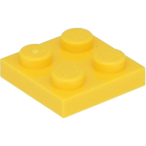 Lego® 2x2 plaques 3022 - 250 pièces jaune pas cher