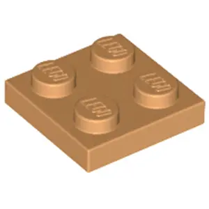 Lego® 2x2 plaques 3022 - 1 pièce Nougat moyen
