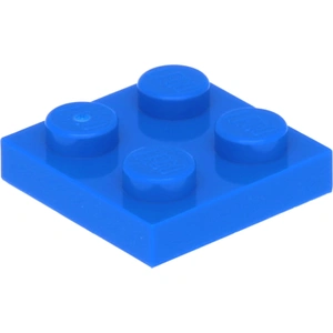 Lego® 2x2 plaques 3022 - 10 pièces bleu pas cher