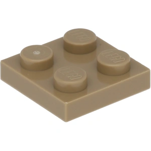 Lego® 2x2 plaques 3022 - 100 pièces beige foncé pas cher