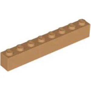 Lego® 10 pièces 3008 Brick 1x8 Part Basic Bricks 10 Moyen Nougat pas cher